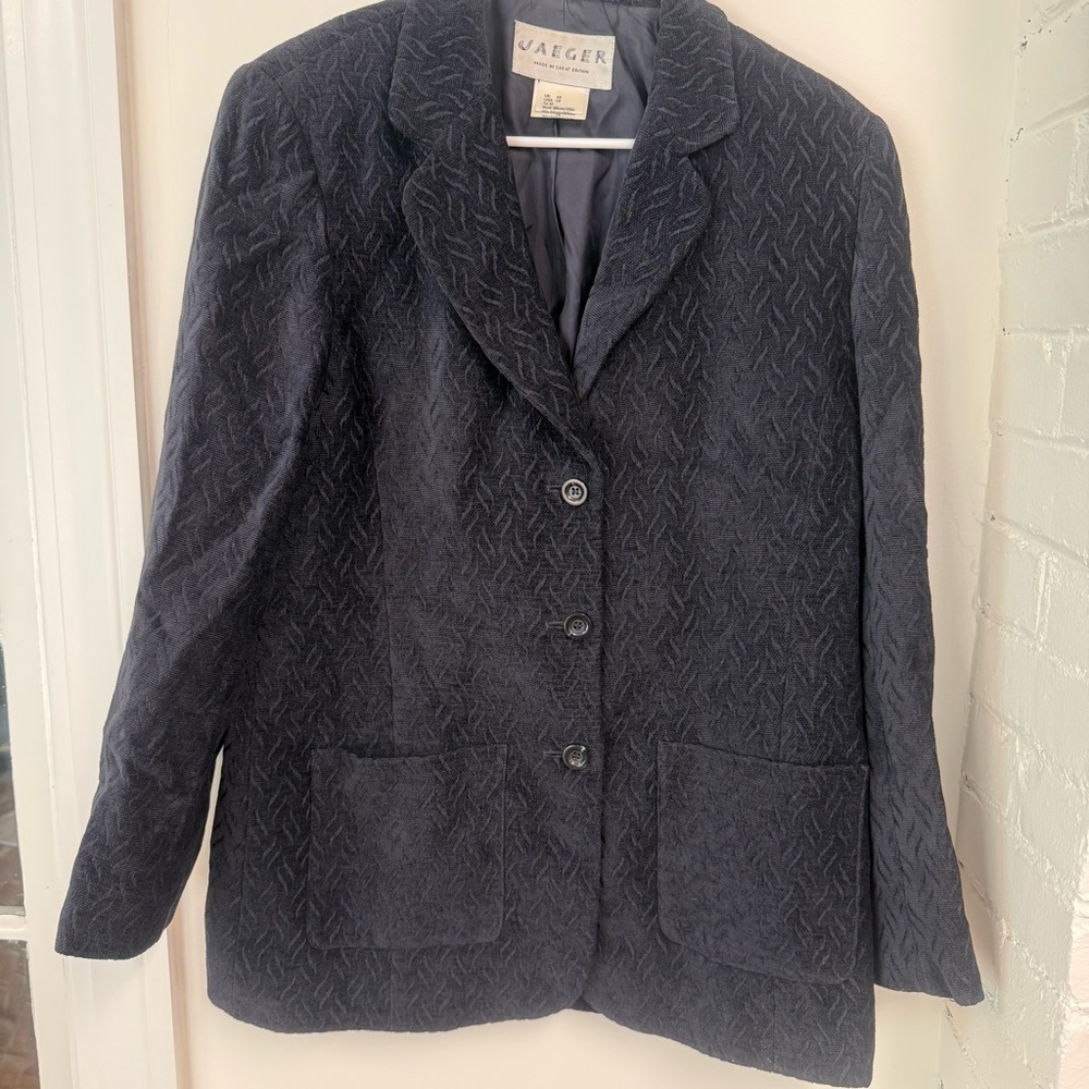 Vintage Jaeger Devore Velvet Black Occasion Jacket